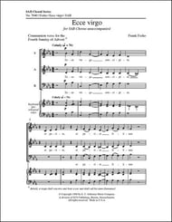 Ecce virgo SAB choral sheet music cover